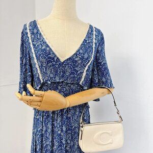 Coach Nolita 19 CR364-Chalk/Silver Convertible Shoulder Bag / Wristlet